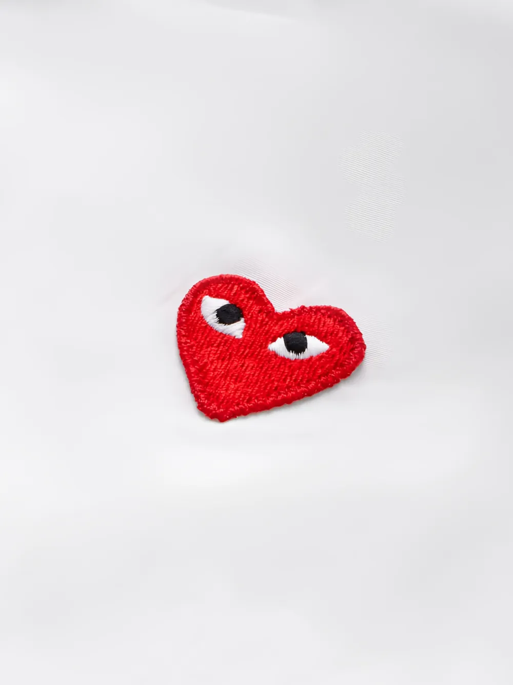 Comme Des Garçons Play Kids Overhemd met hartpatch Wit