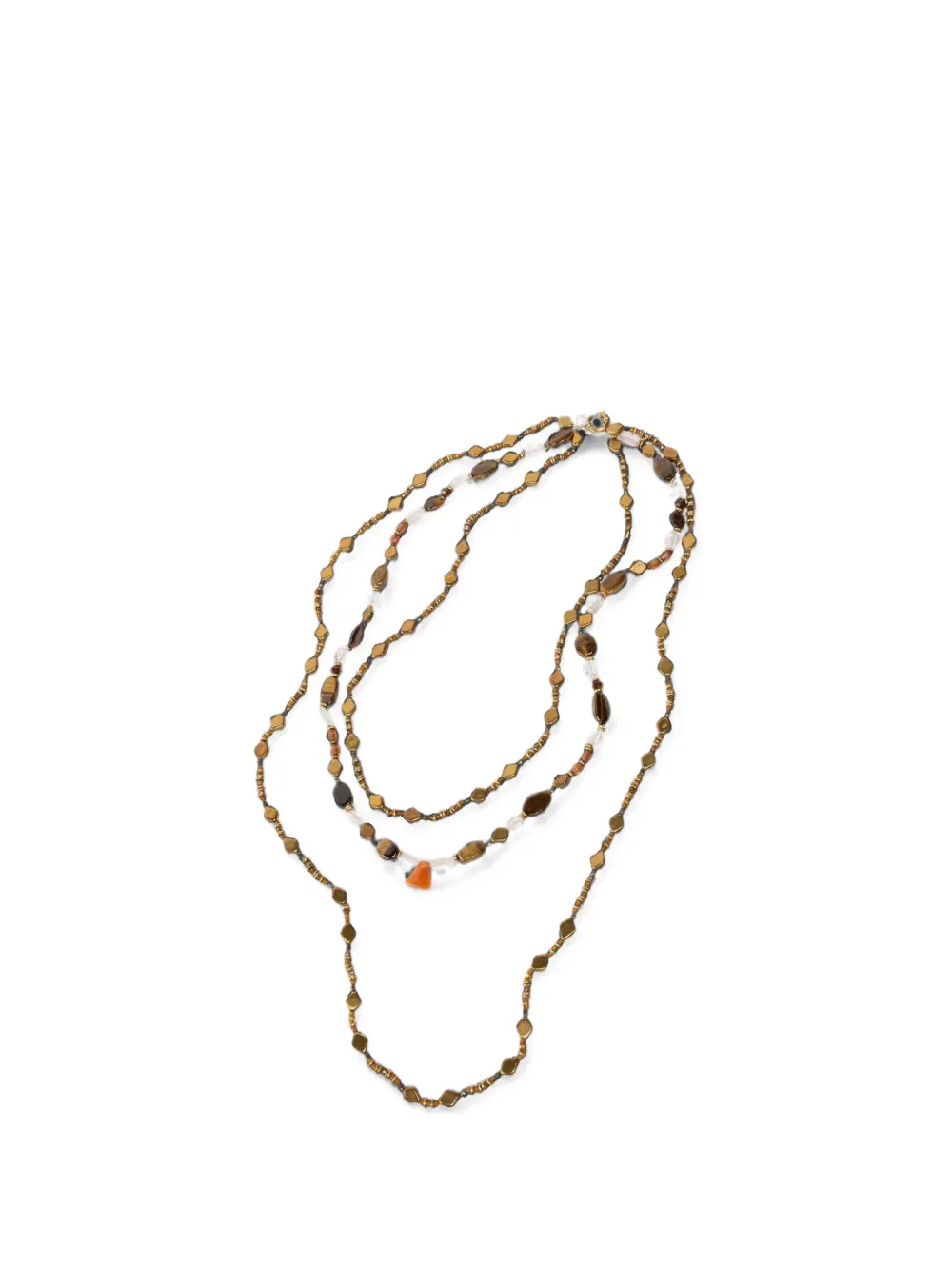 Momoní Horizon Beaded Layered Necklace In Gold