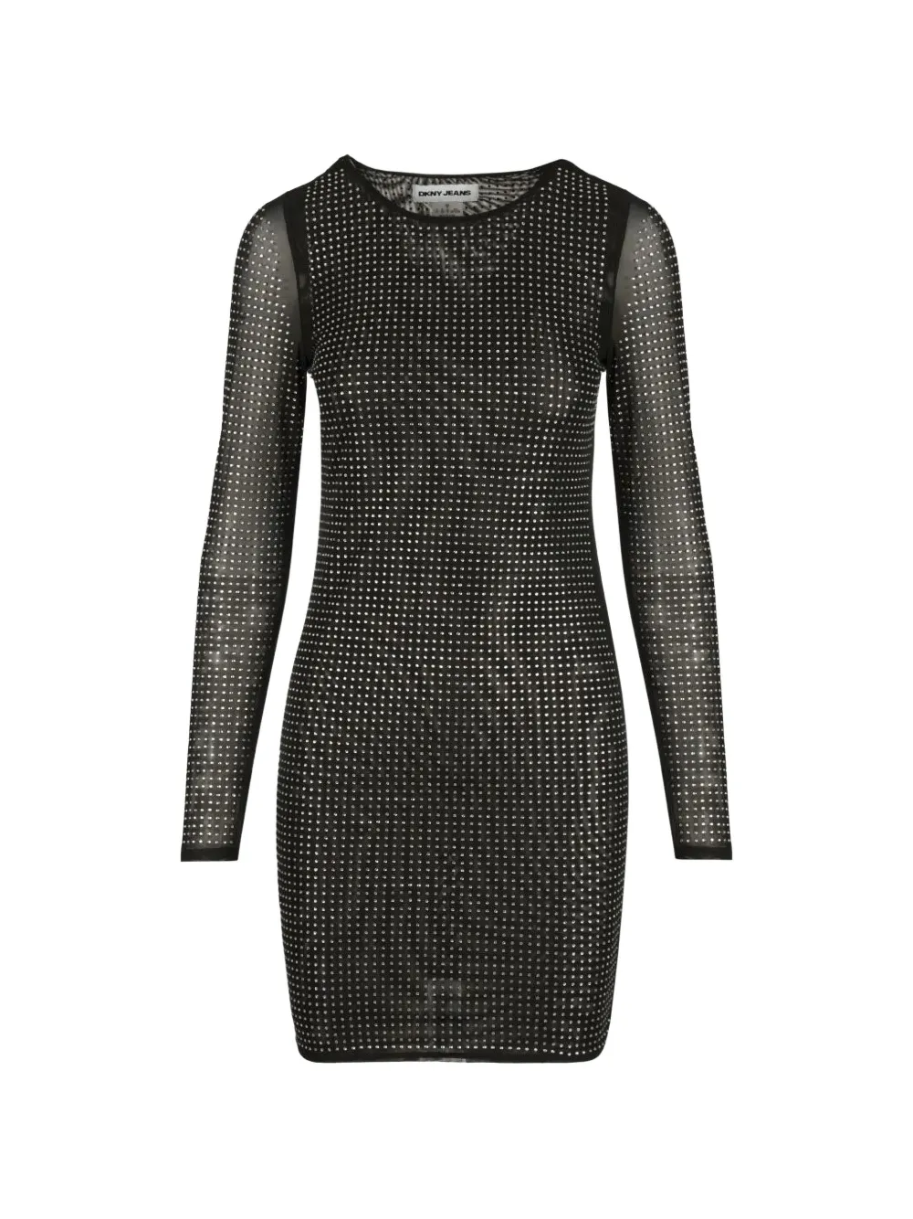 DKNY stud-embellished mesh mini dress - Nero