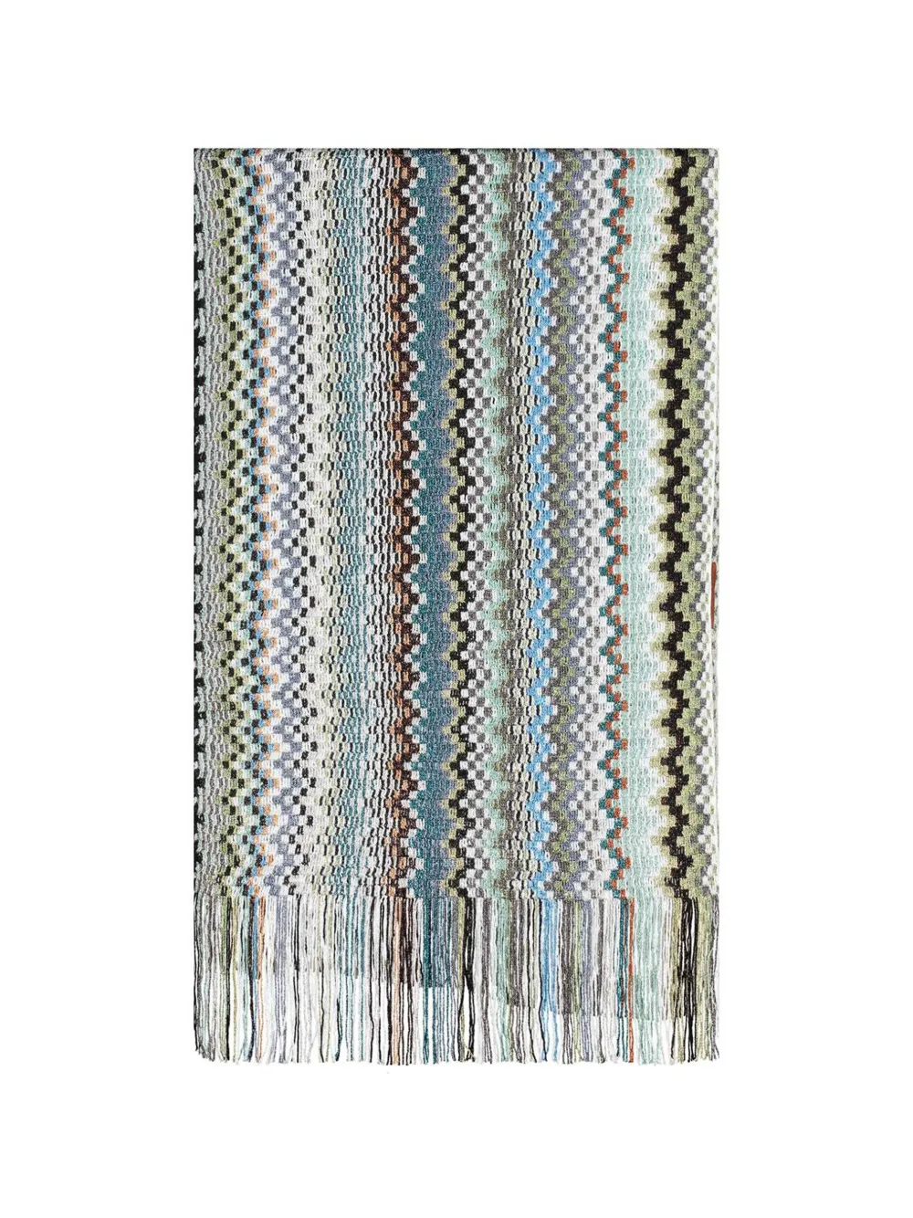 Missoni fringe-trim scarf - Blu