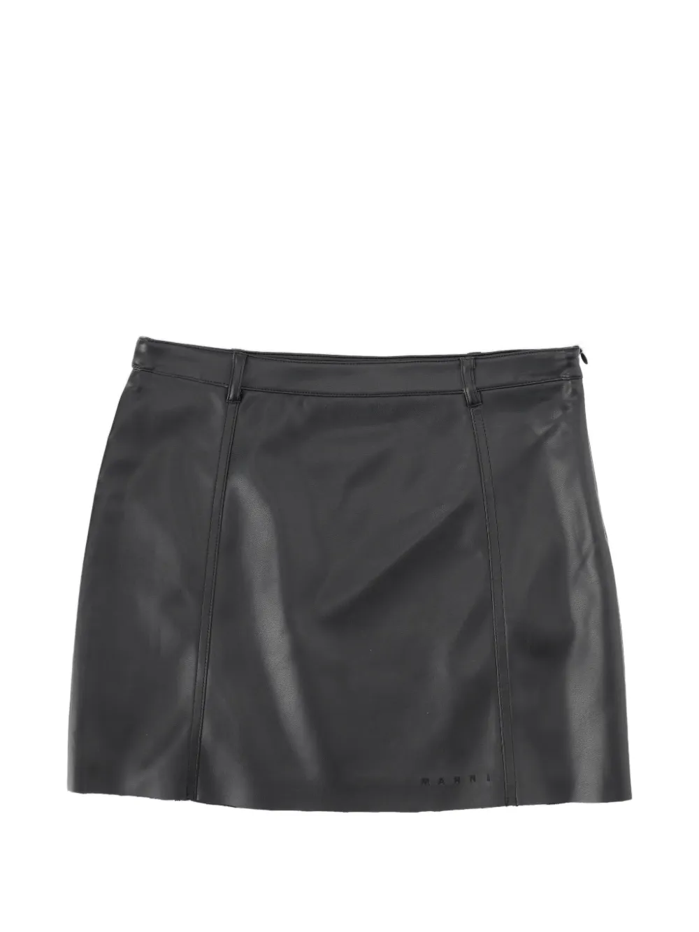 Marni Kids logo-print skirt - Nero