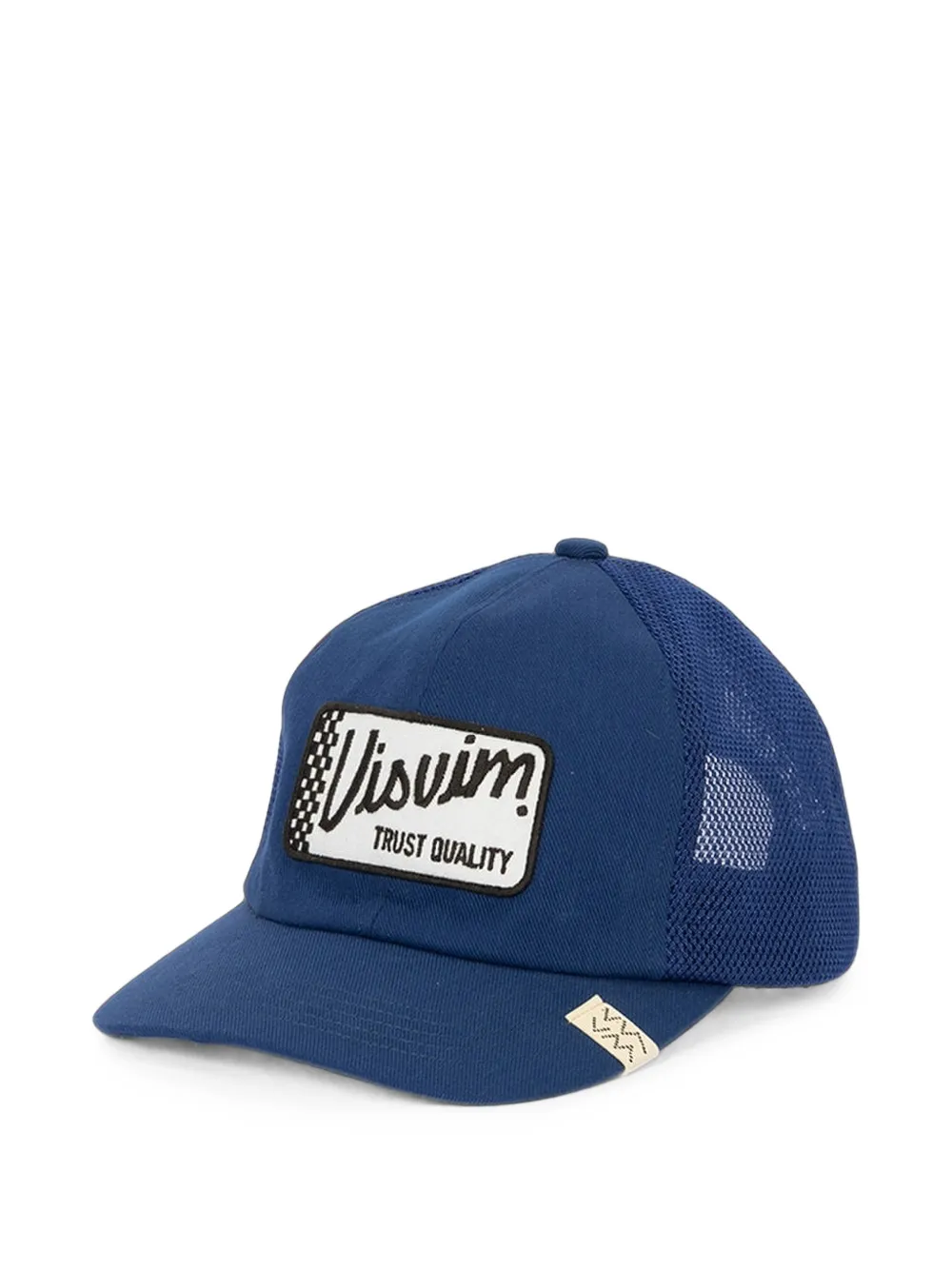 Visvim Logo-patch Mesh-panel Baseball Cap In Blau