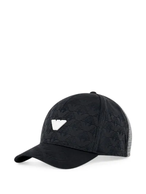 Emporio Armani Kids monogram-print mesh-panel cap