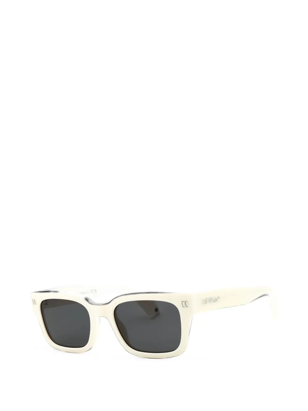 Off-White Eyewear Zonnebril met rechthoekig montuur Beige