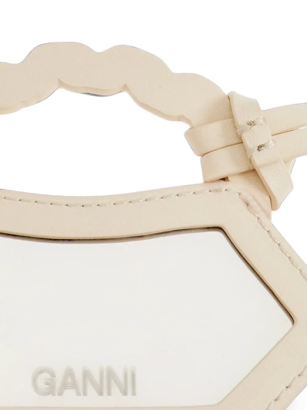 GANNI Bou Nano braided-handle charm Beige