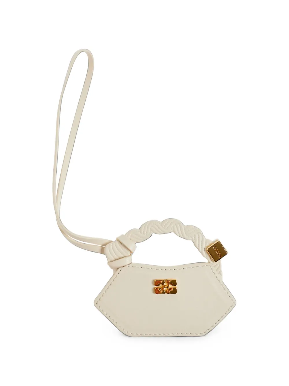 Ganni Bou Nano Braided-handle Charm In 뉴트럴