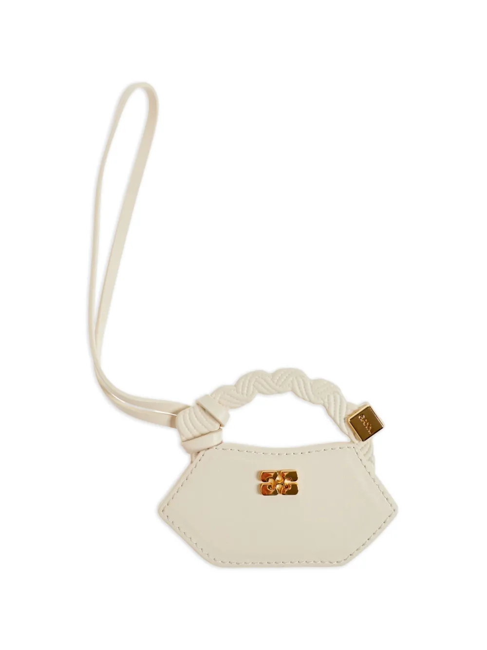 GANNI Bou Nano braided-handle charm - Toni neutri