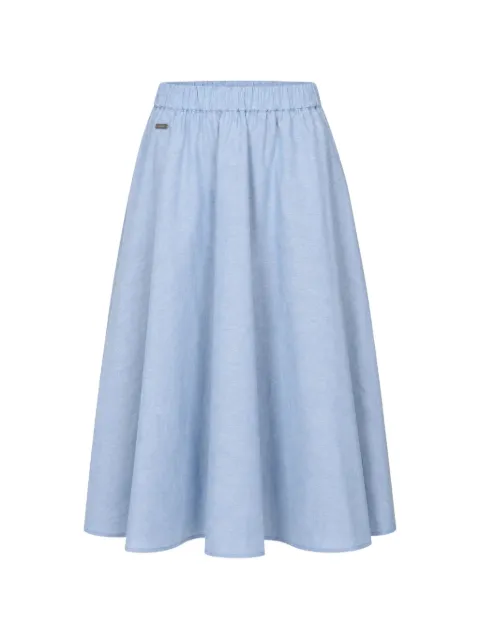 Barbour elasticated-waist flared midi skirt