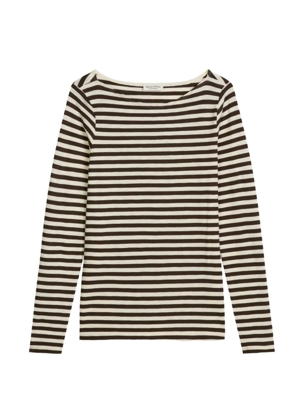 Marc O'Polo Gestreept T-shirt met lange mouwen Beige