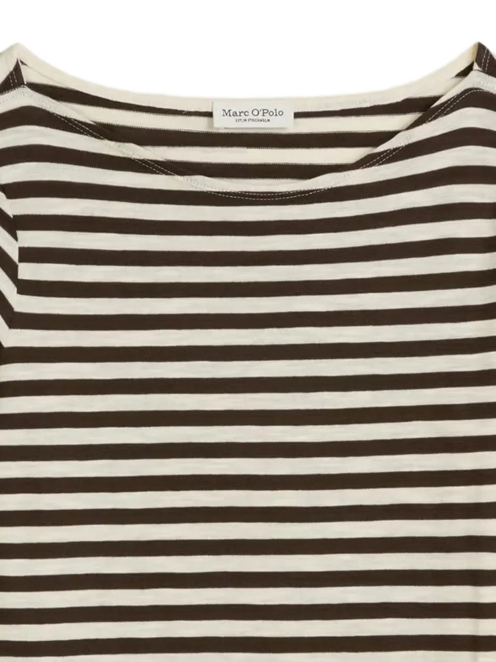 Marc O'Polo Gestreept T-shirt met lange mouwen Beige