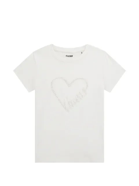 GUESS USA MiniMe sequin-embellished heart T-shirt