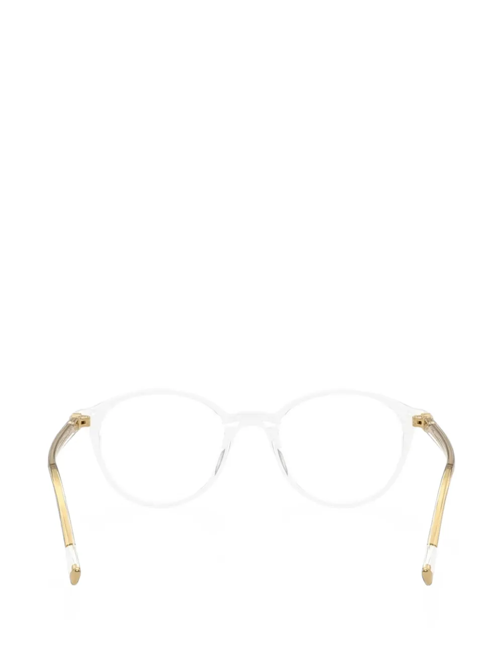 Miu Eyewear Bril met rond montuur Beige