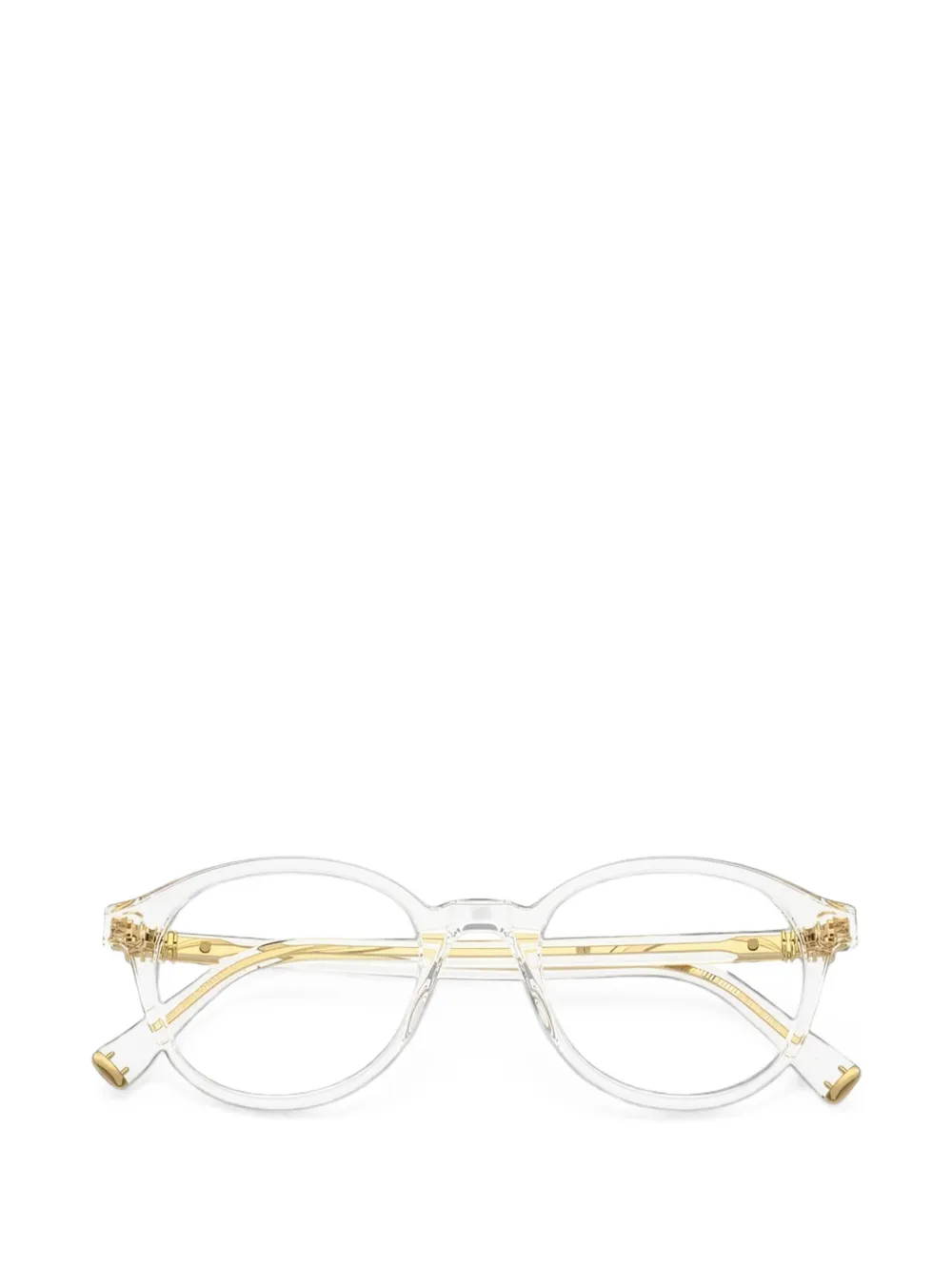 Miu Eyewear Bril met rond montuur Beige
