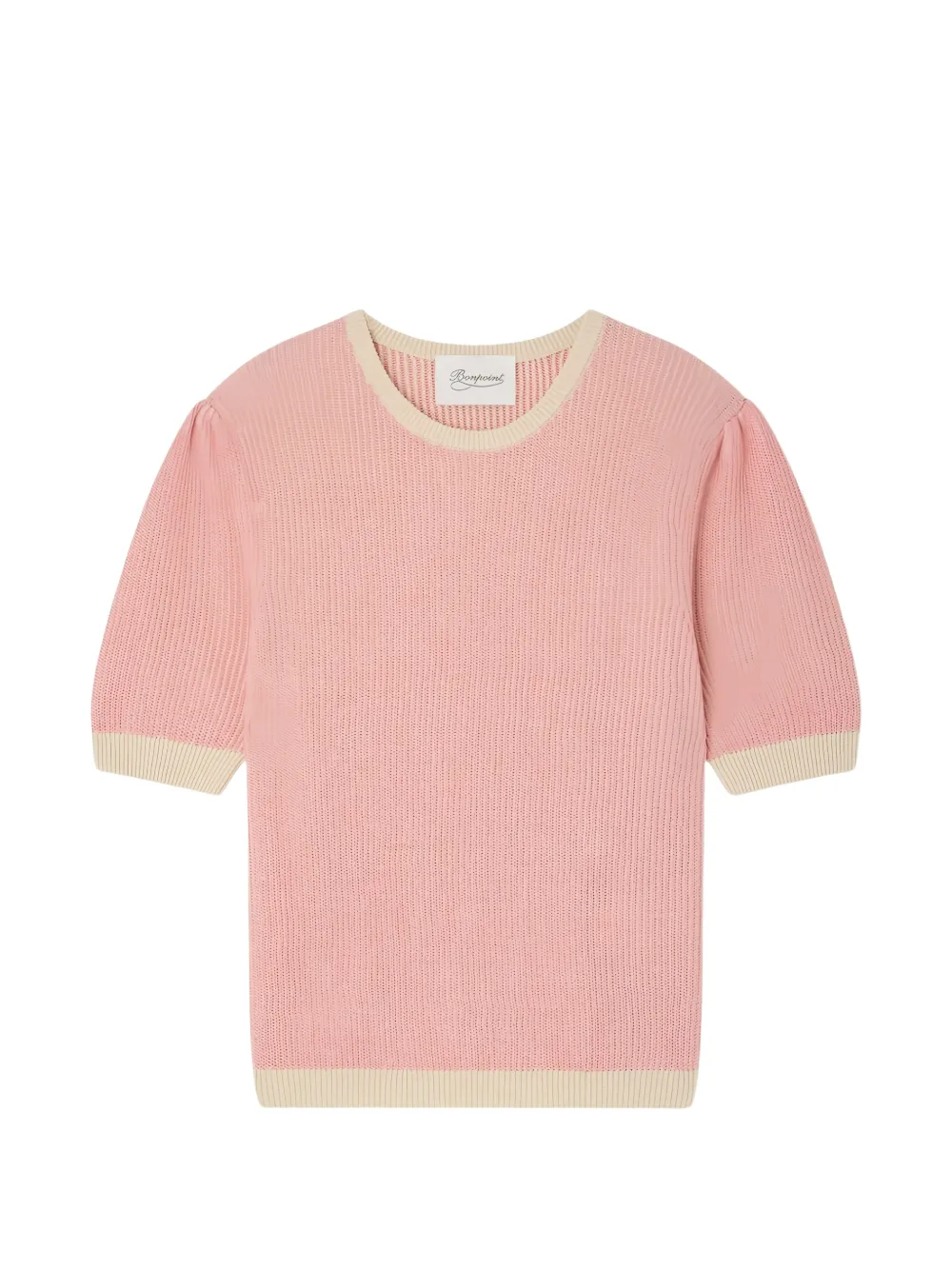 Bonpoint Liane ribbed-knit puff-sleeve sweater