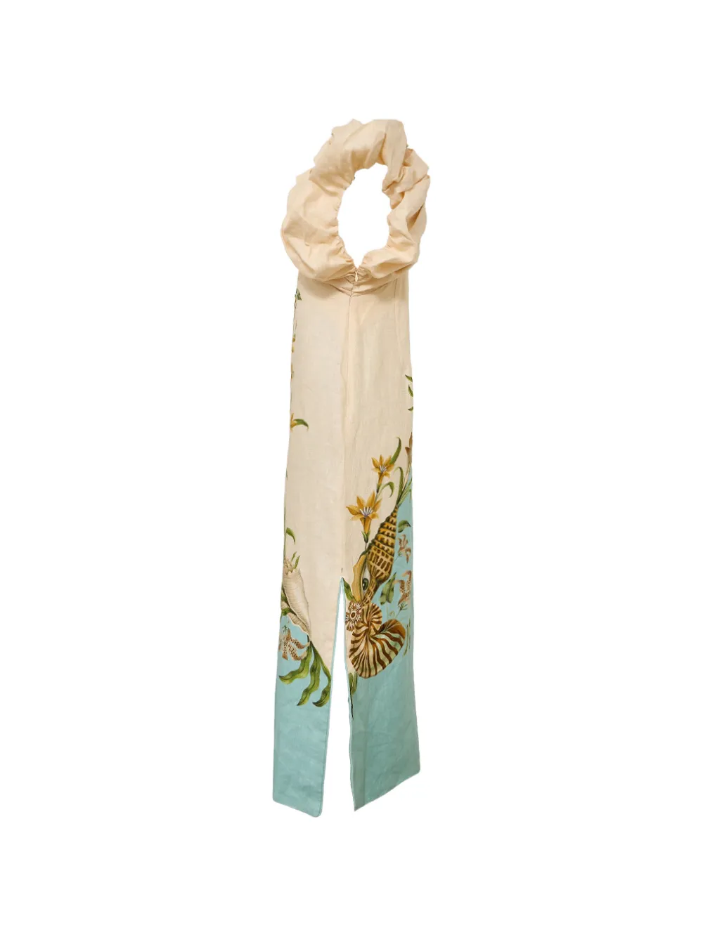 FARM Rio Marine Garden Puff midi-jurk Blauw