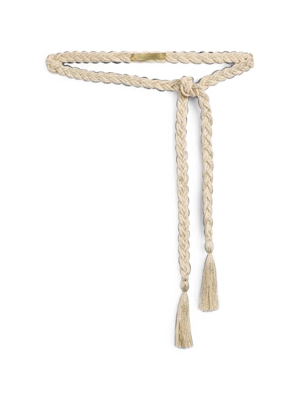 MOMONÌ Chiuha braided tassel belt - Toni neutri