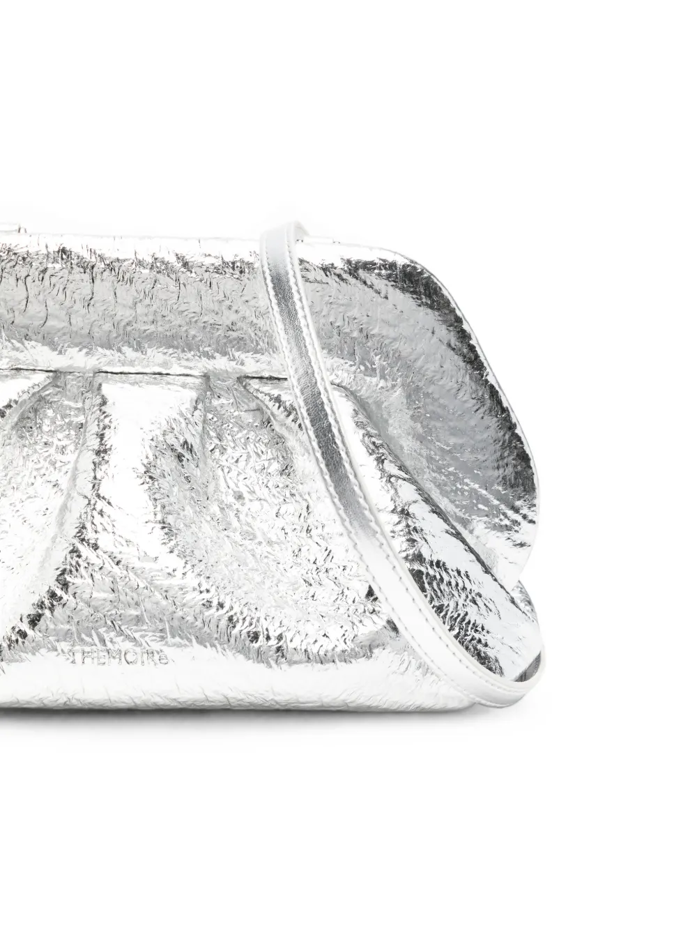 Themoirè Gesmockte clutch met metallic effect Zilver