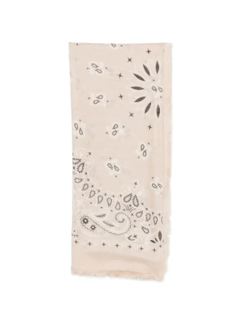MC2 Saint Barth fular Foulard Maxi deshilachado con motivo de bandana