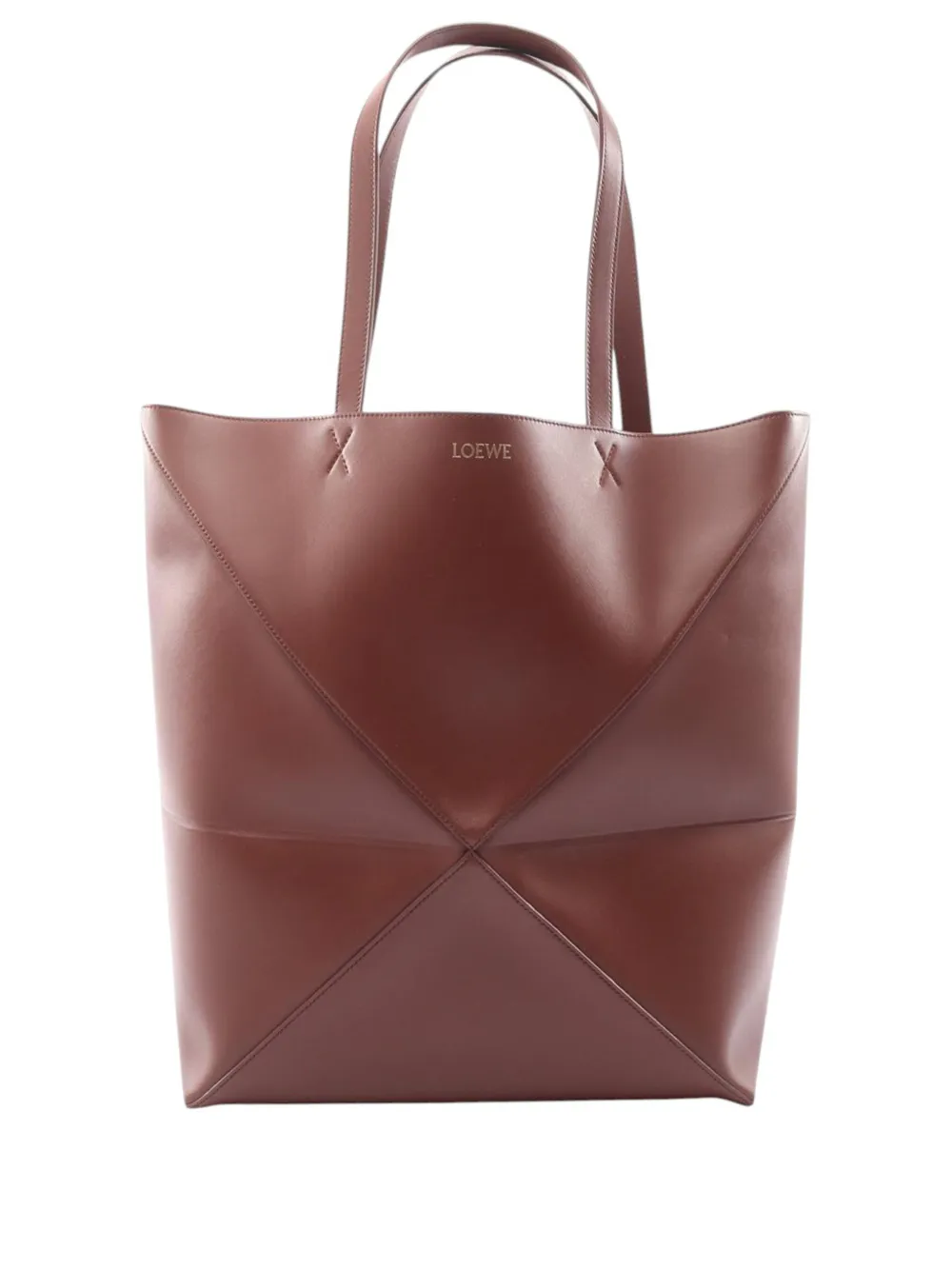 Loewe Pre-Owned 2010-2026 Large Calfskin Puzzle Fold tote bag - Marrone