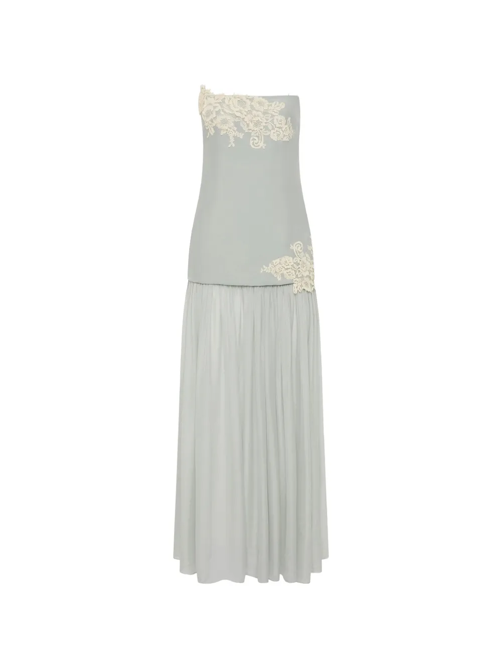 Sir Noria Lace-trim Maxi Dress In Gray