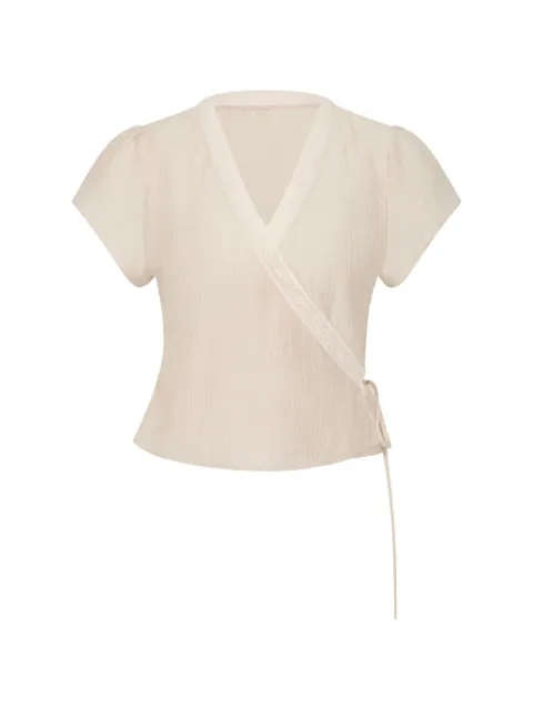 SIR. Nora lace-trim wrap top