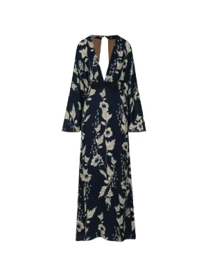 johanna ortiz blue floral dress floral-print V-neck Maxi | Green PT03472 Color:Light Mauve clothes: evening wear Ladies dresses Rockport Men's Classic Penny