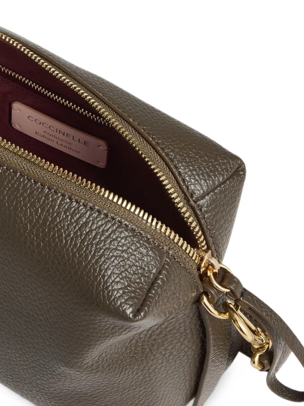 Coccinelle Kleine Nory leren crossbodytas Groen