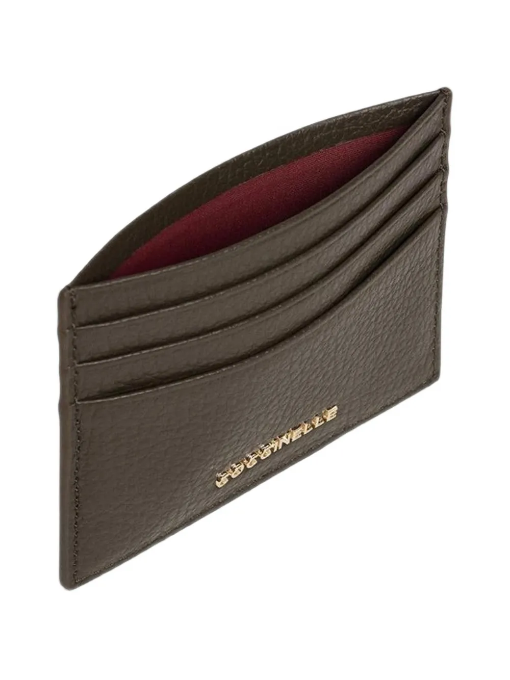 Coccinelle Metallic leren pasjeshouder Bruin