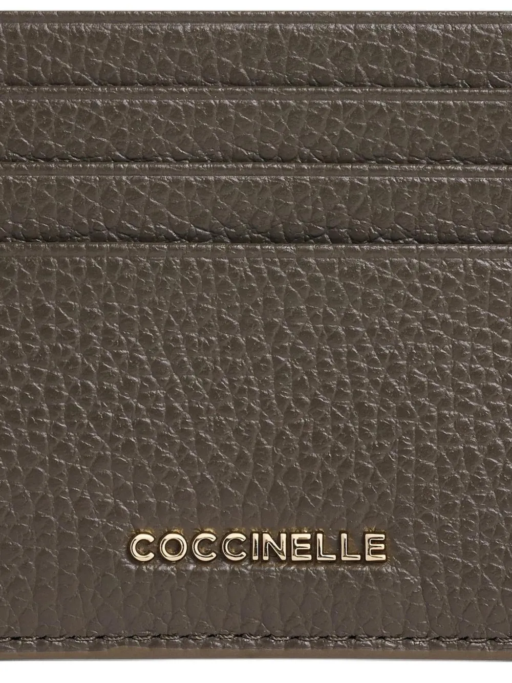 Coccinelle Metallic leren pasjeshouder Bruin