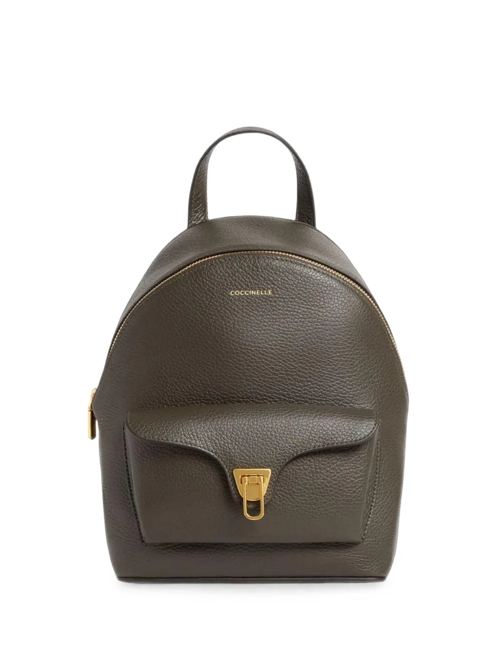 Coccinelle small Beat grained-leather backpack - Verde