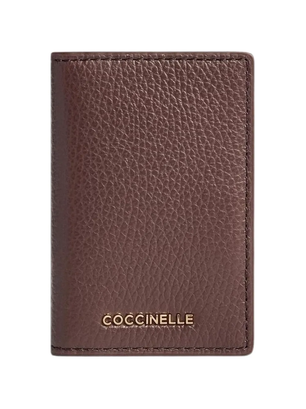 Coccinelle Metallic leather wallet - Marrone