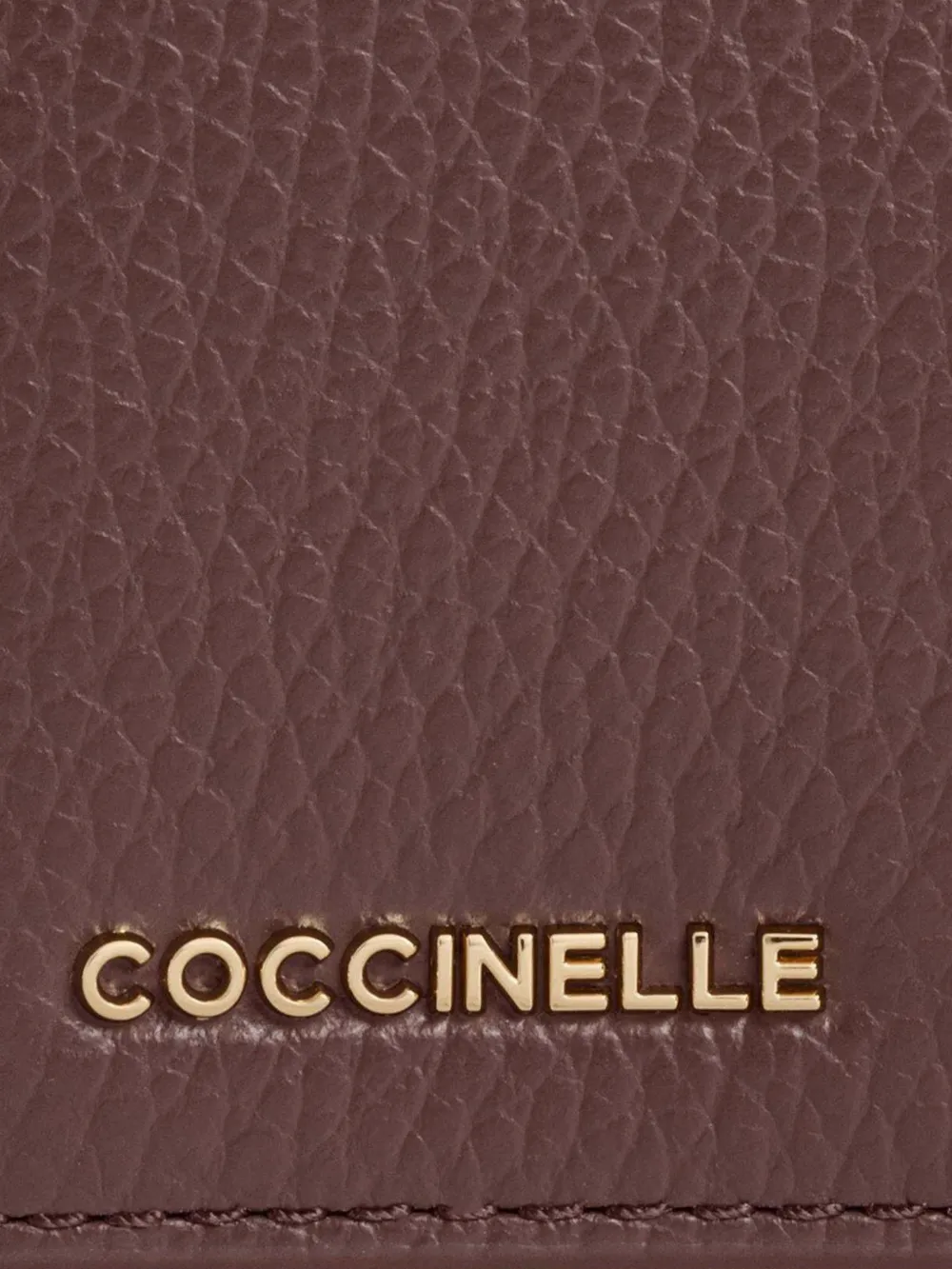 Coccinelle Metallic leren portemonnee Bruin