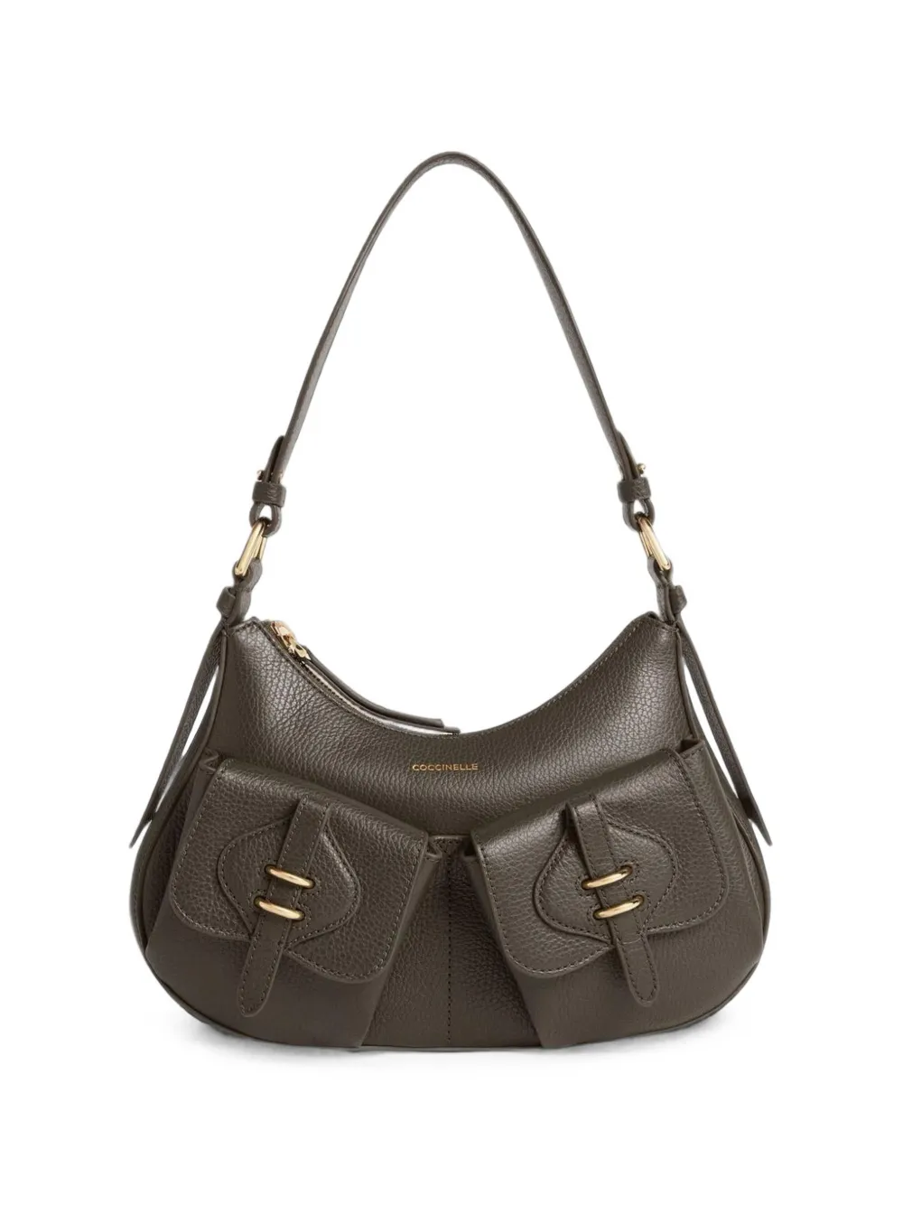 Coccinelle small Mavery Pocket leather shoulder bag - Verde