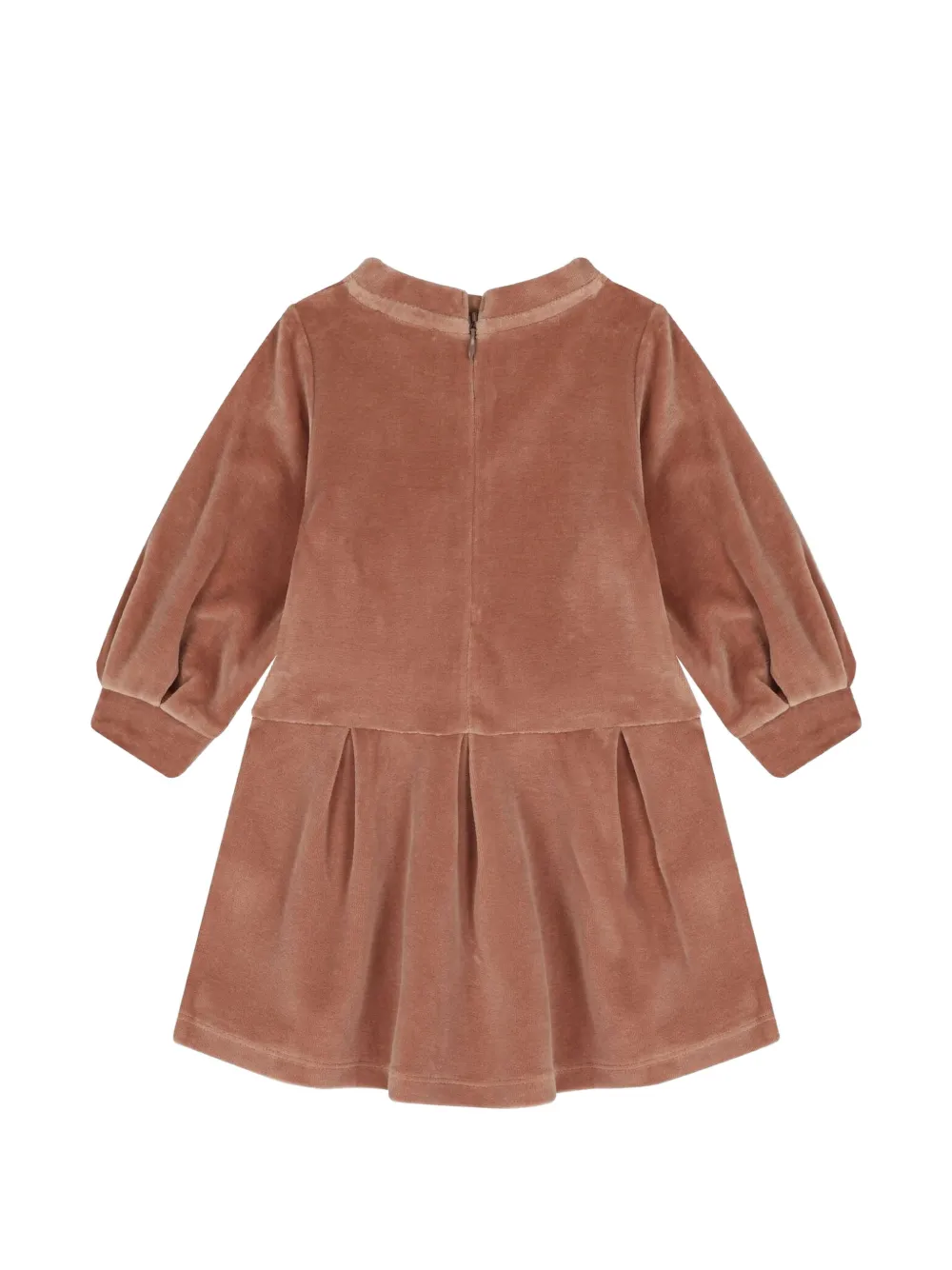Chloé Kids Jurk met geborduurd logo Bruin