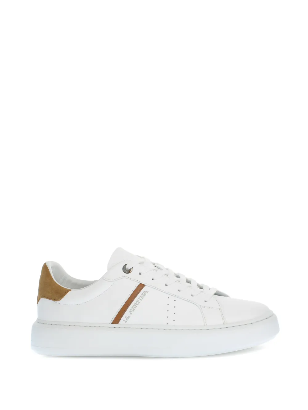 La Martina logo-print leather sneakers