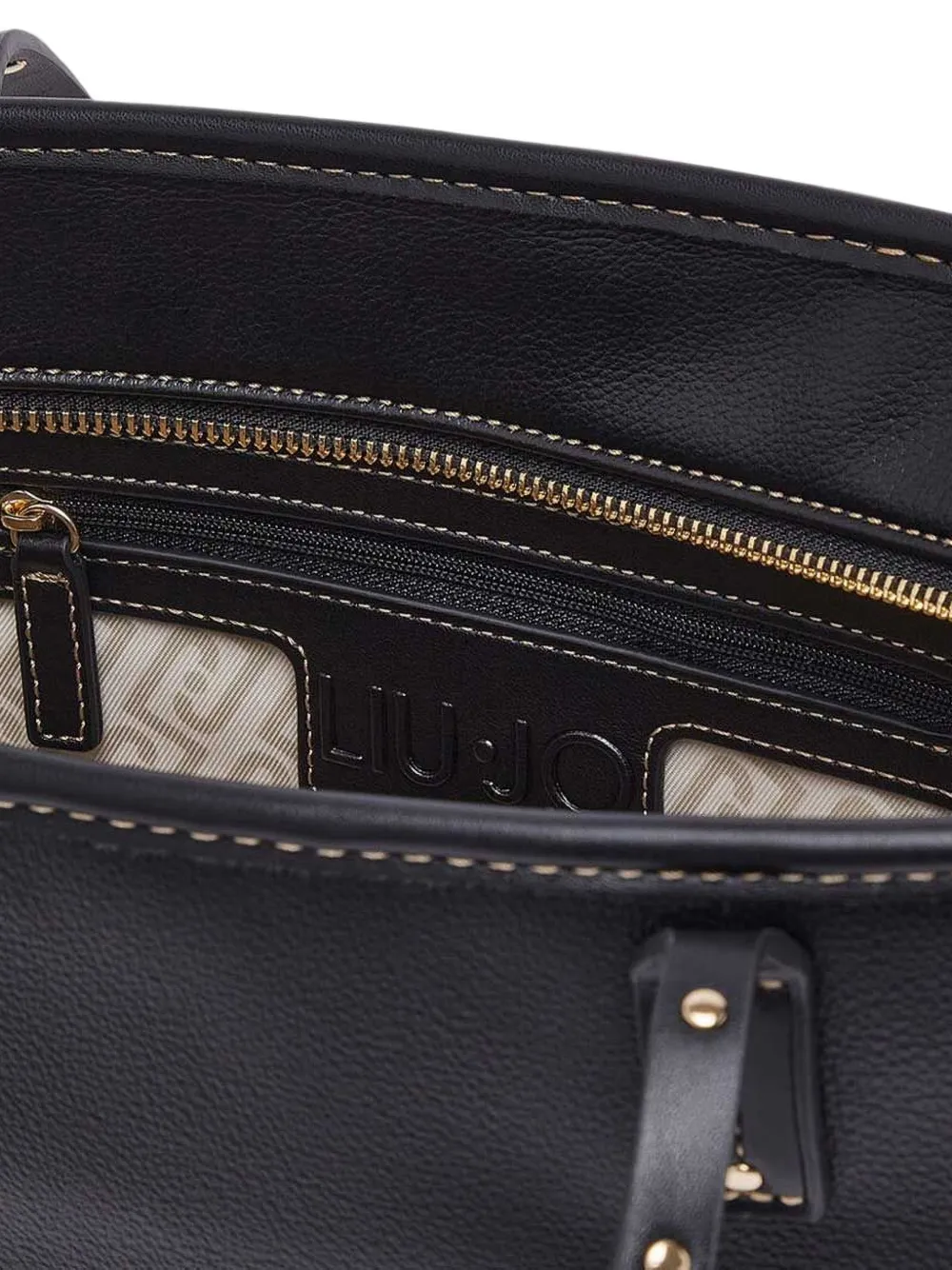 LIU JO Shopper met nerf-effect en studs Zwart