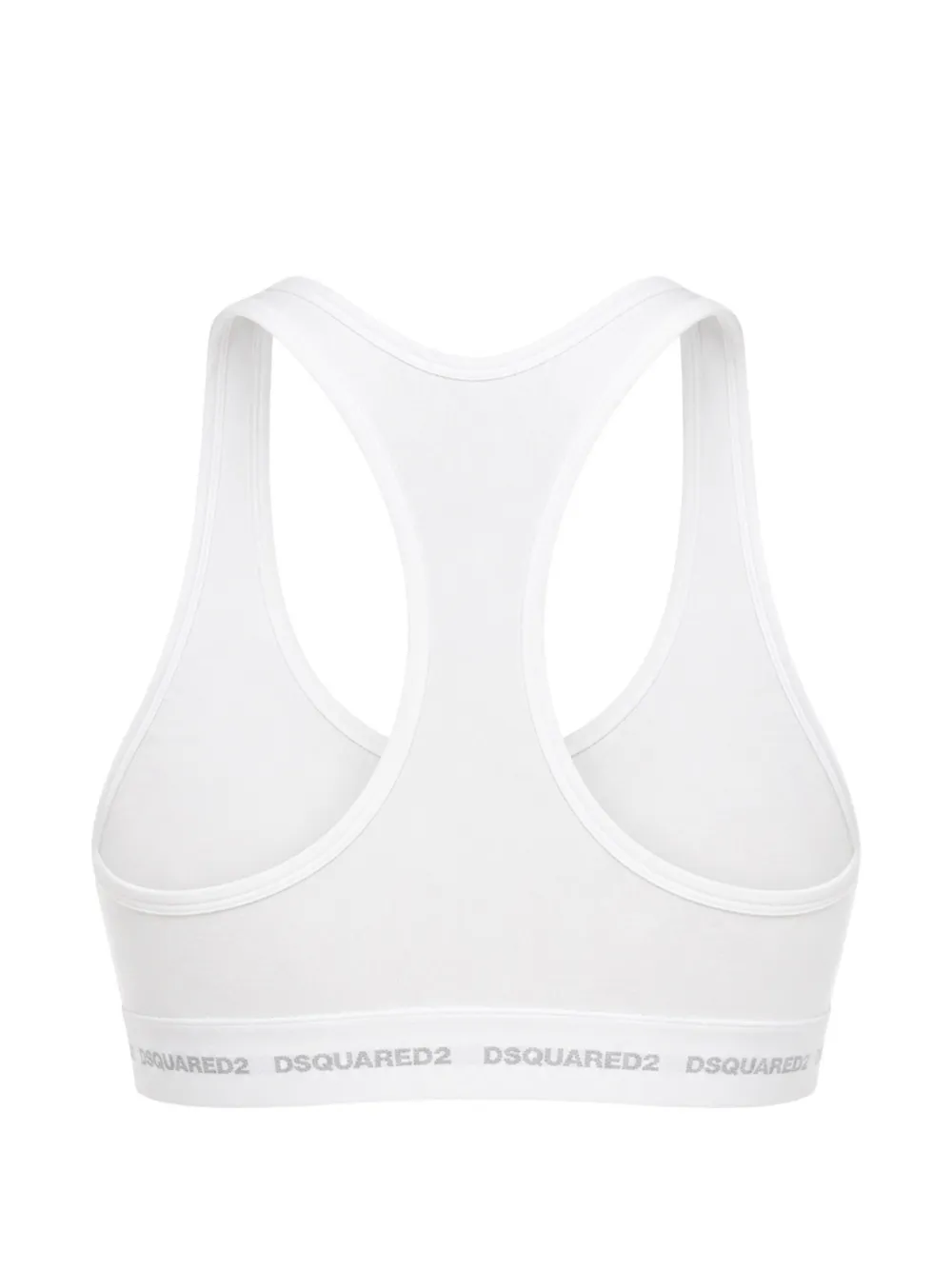 Dsquared2 Logo-lettering Sports Bra In White