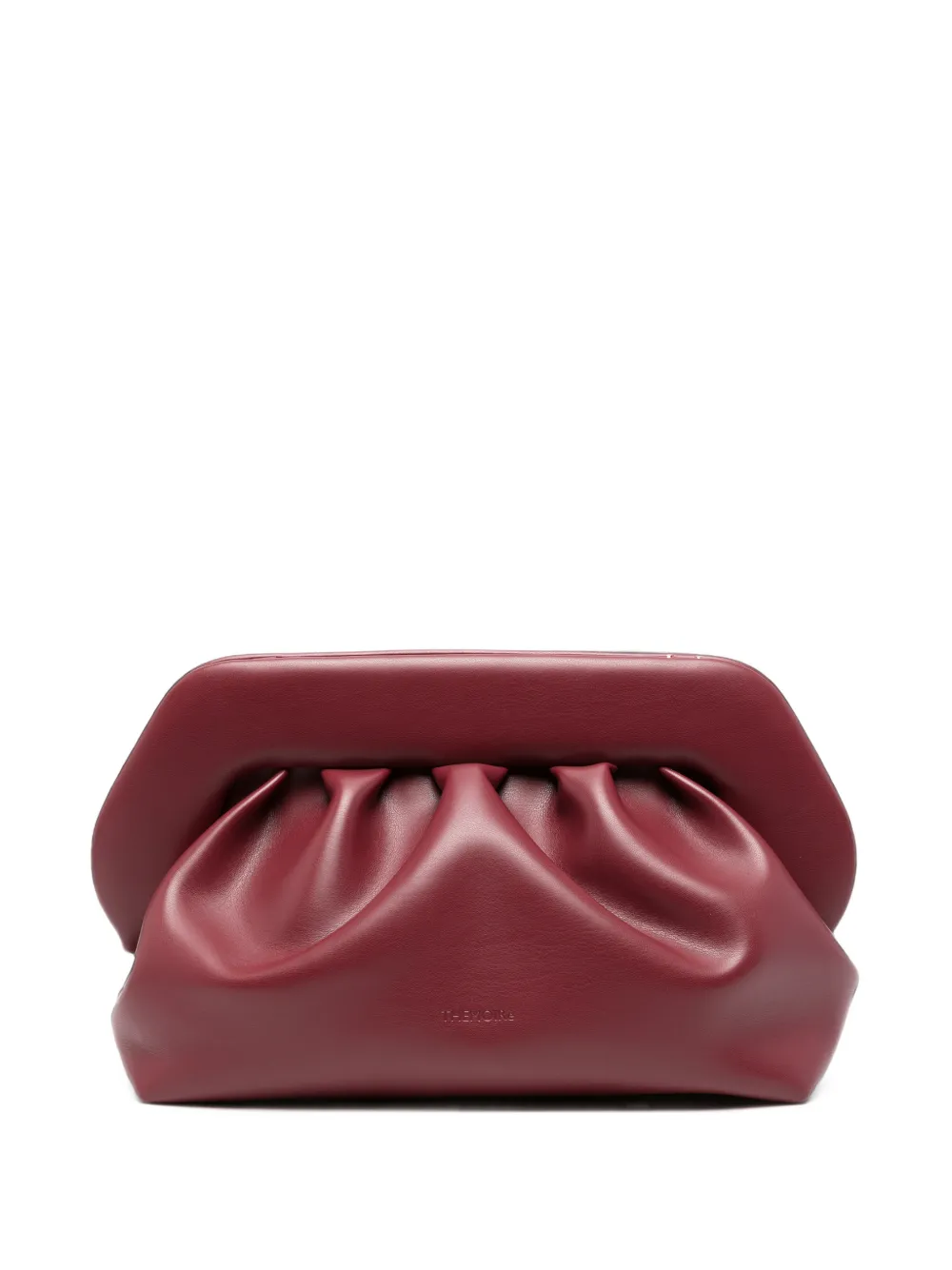 Themoirè ruched tote bag - Rosso
