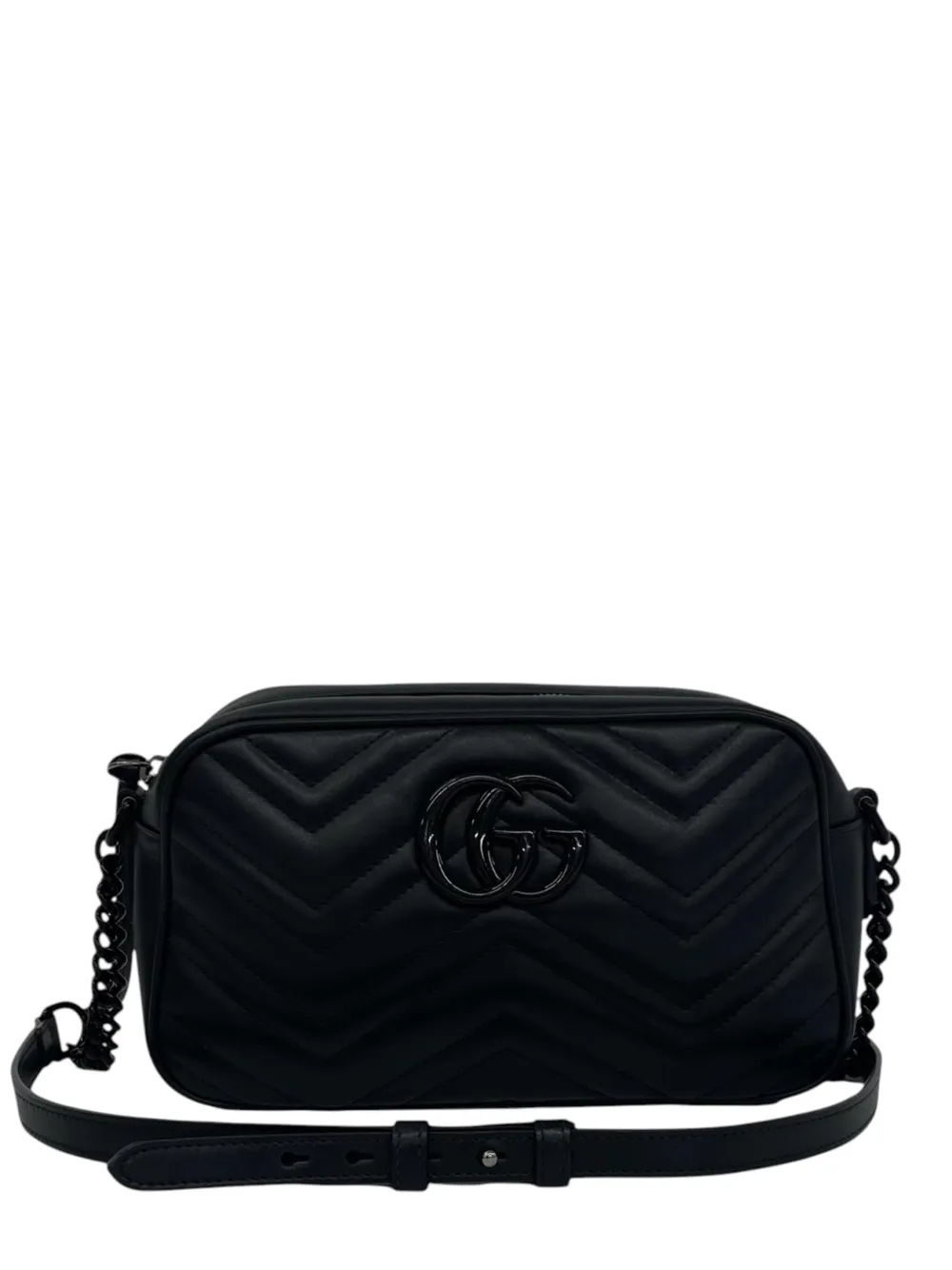 Gucci Pre-Owned 2016-2026 Small GG Marmont Matelasse Leather crossbody bag - Nero
