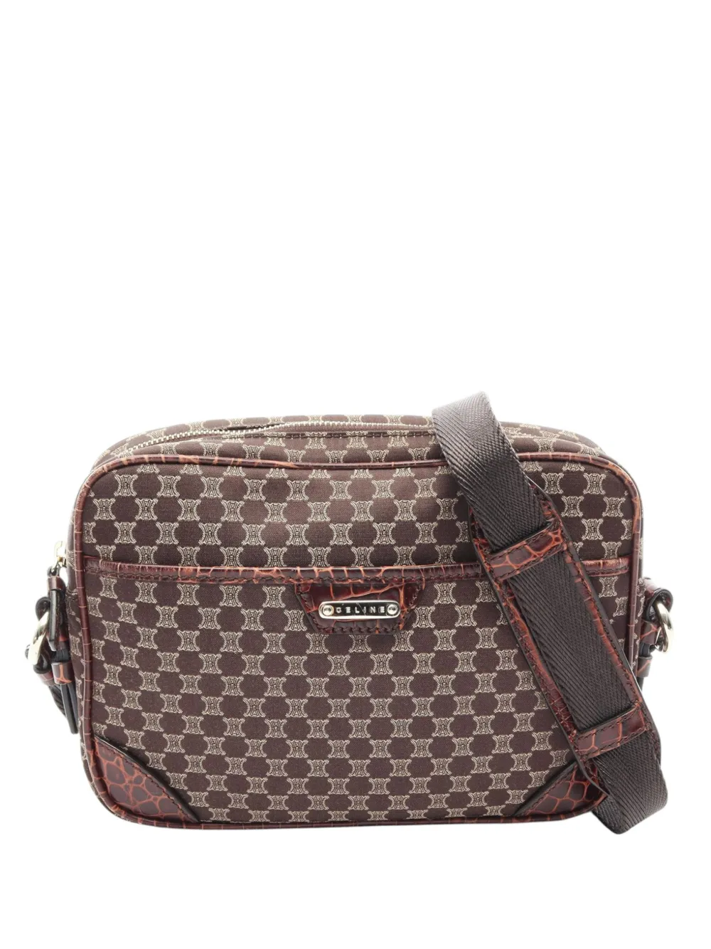 Celine Pre-Owned 1980-1990 Macadam Canvas crossbody bag - Marrone