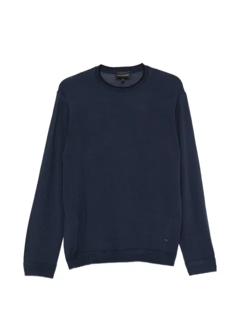 Emporio Armani logo-patch wool sweater