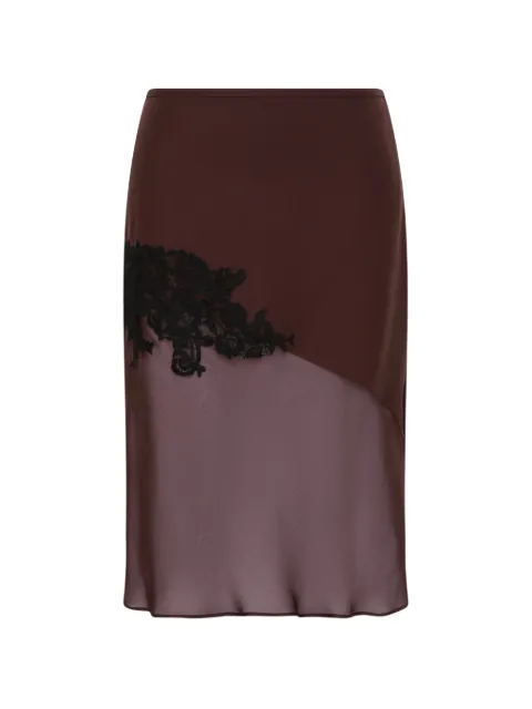 SIR. Noria lace-appliqué midi skirt