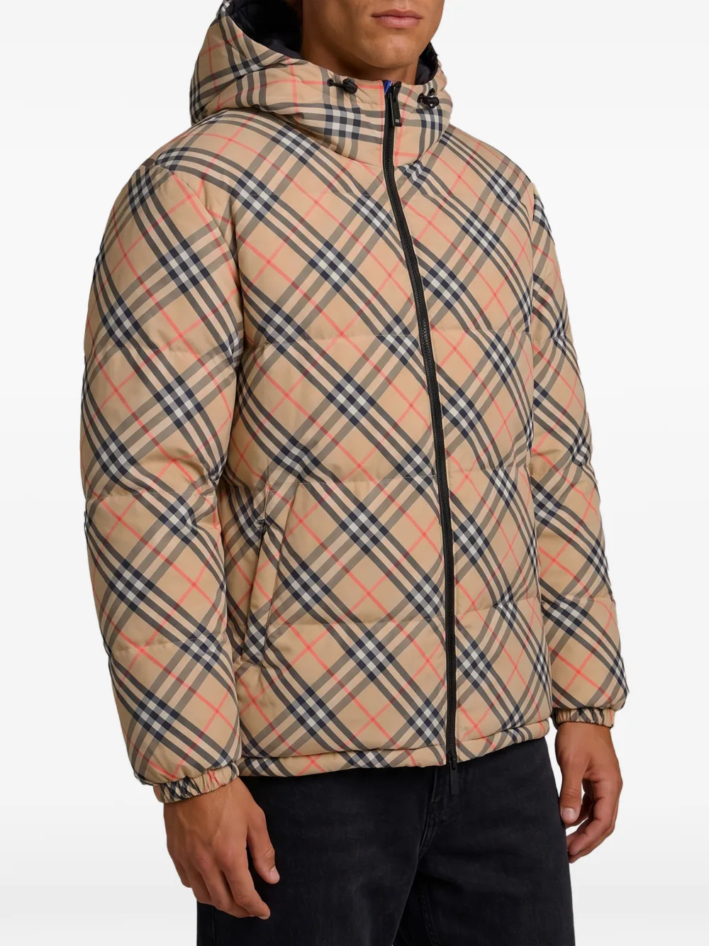 Burberry Omkeerbaar Snowdonia Check donsjack Beige