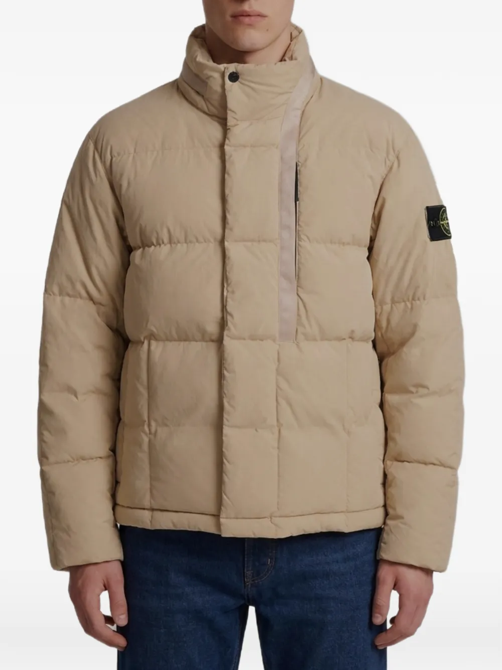 Stone Island quilted hooded jacket - Toni neutri