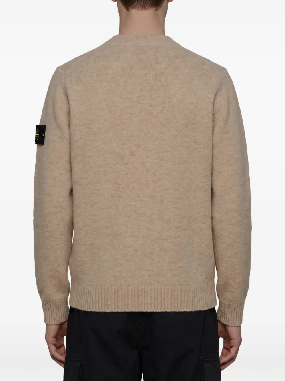 Stone Island Sweater met logopatch Beige