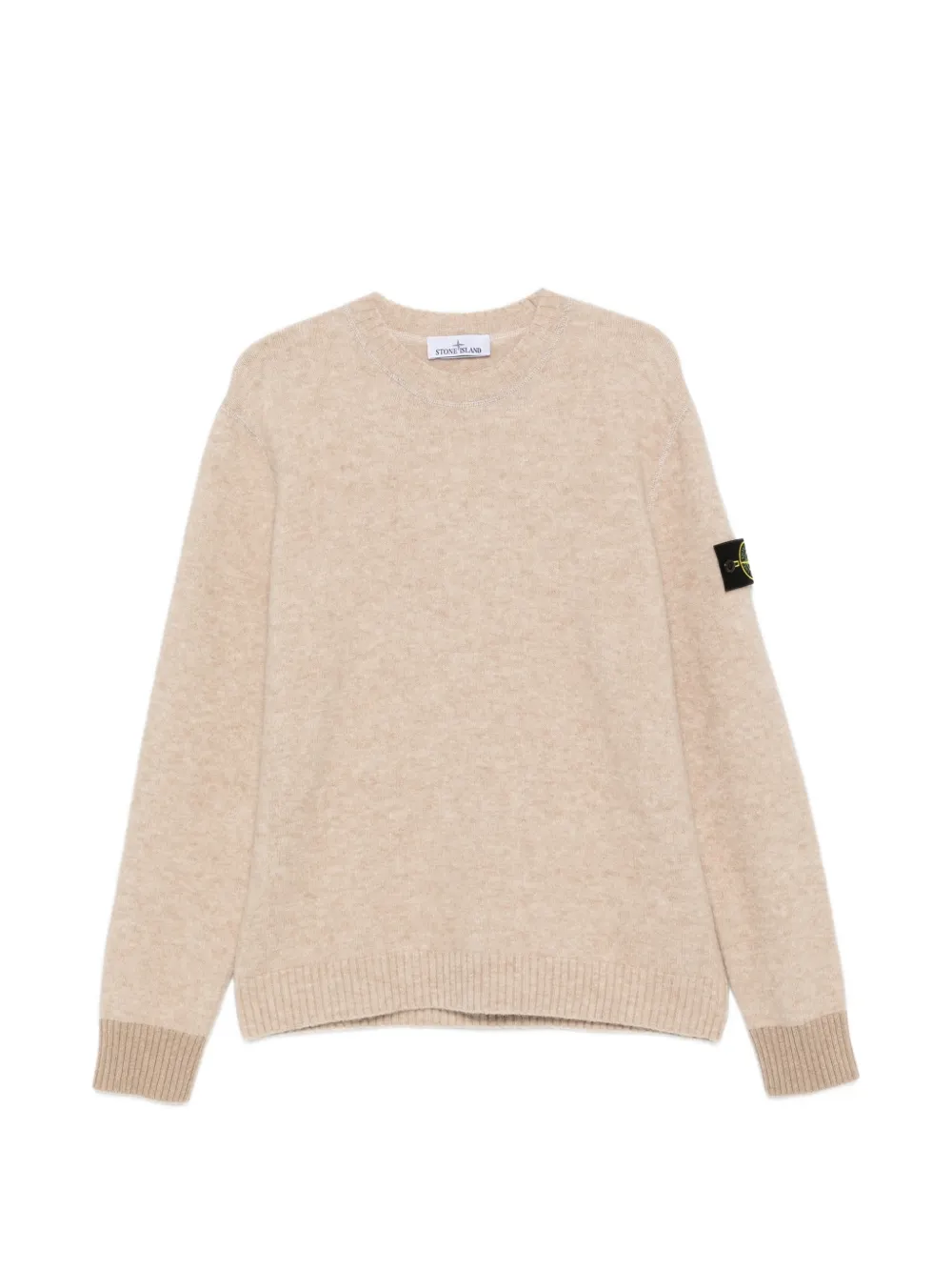 Stone Island Sweater met logopatch Beige