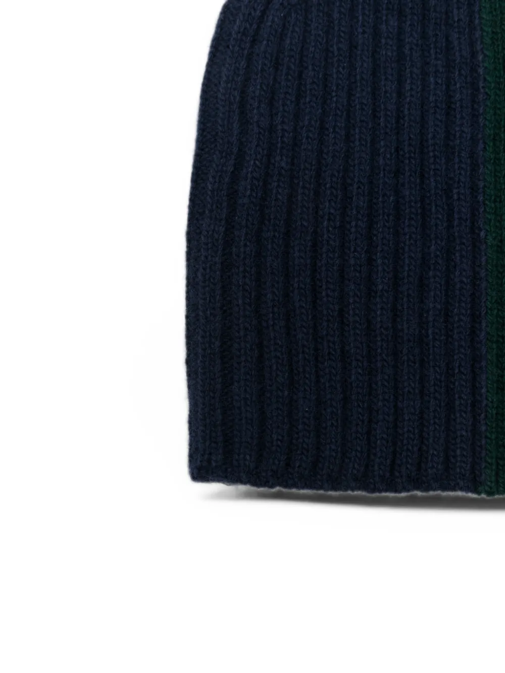 Gucci Kids Web-stripe ribbed beanie hat Blauw