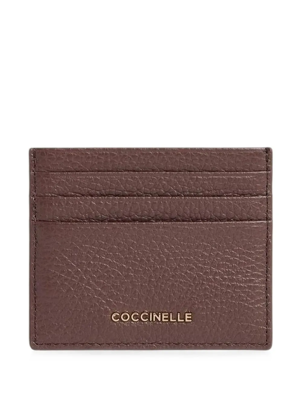 Coccinelle Metallic Small leather card holder - Marrone