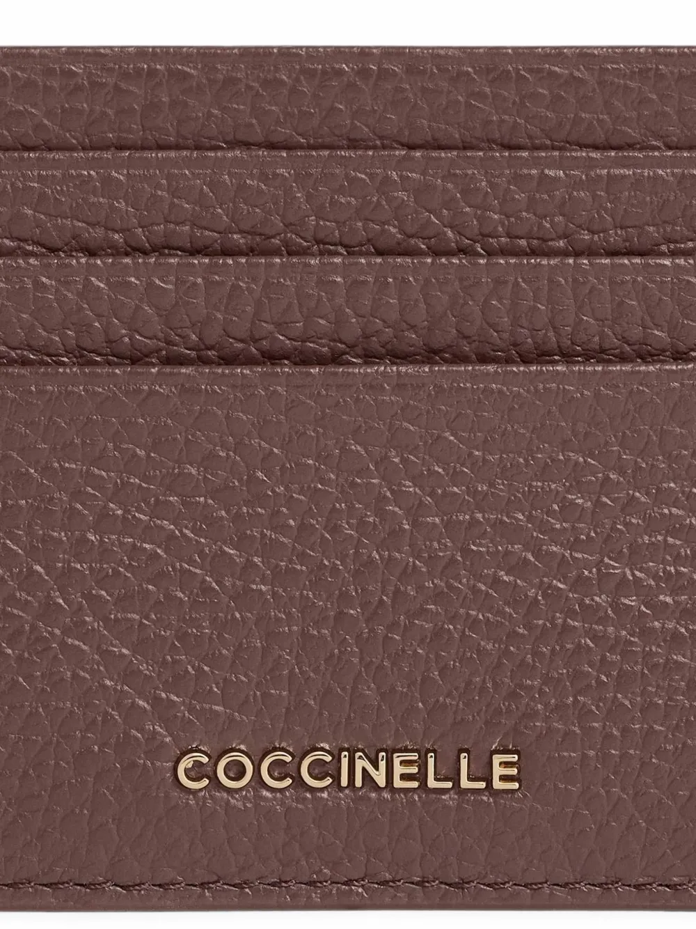 Coccinelle Metallic leren pasjeshouder Bruin