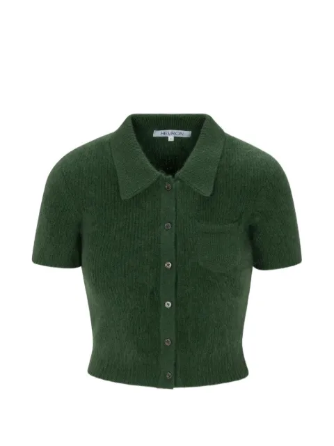 HEVRON Juno ribbed-knit short-sleeve cardigan